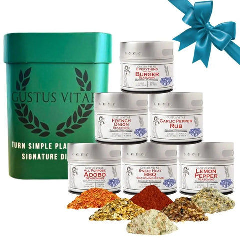 Signature Grilling Spice Gift Set – 6-Pack 4 oz Rubs Collection | All Natural Seasonings | Made in USA Gustus Vitae  Collections & Gift Sets