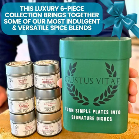 Signature Grilling Spice Gift Set – 6-Pack 4 oz Rubs Collection | All Natural Seasonings | Made in USA Gustus Vitae  Collections & Gift Sets