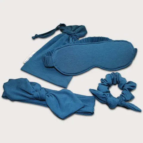 Sleepwear Accessories Set – Soft Eye Mask Headband Scrunchie | Made in USA Goodnighties  item