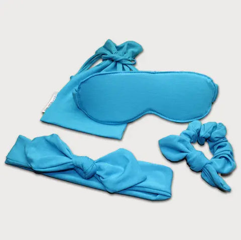 Sleepwear Accessories Set – Soft Eye Mask Headband Scrunchie | Made in USA Goodnighties  item