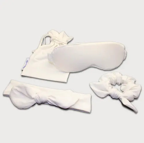 Sleepwear Accessories Set – Soft Eye Mask Headband Scrunchie | Made in USA Goodnighties  item