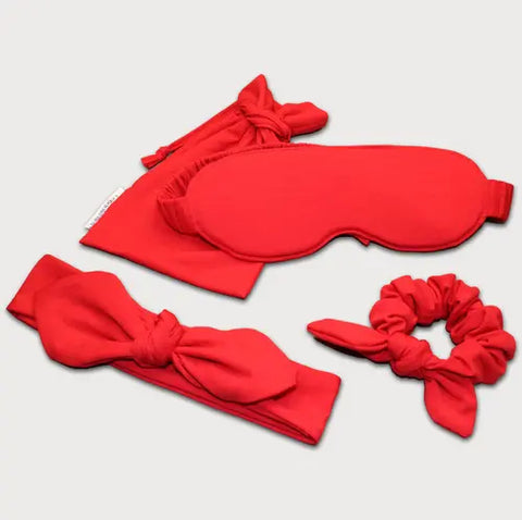 Sleepwear Accessories Set – Soft Eye Mask Headband Scrunchie | Made in USA Goodnighties  item