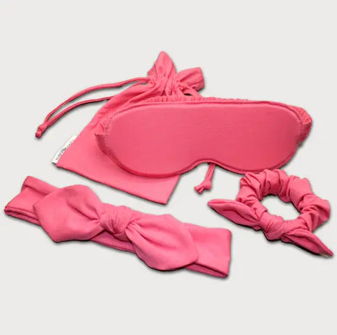 Sleepwear Accessories Set – Soft Eye Mask Headband Scrunchie | Made in USA Goodnighties  item