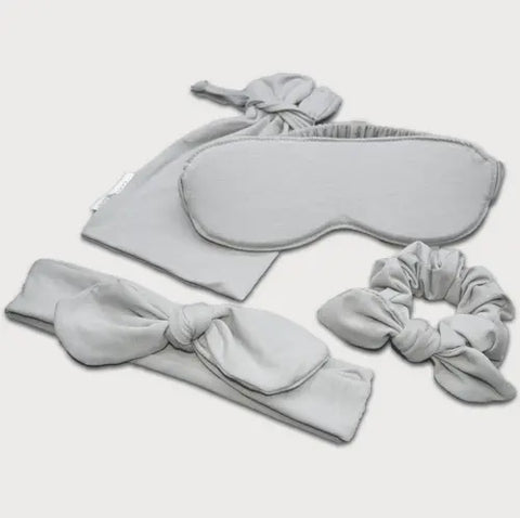 Sleepwear Accessories Set – Soft Eye Mask Headband Scrunchie | Made in USA Goodnighties  item