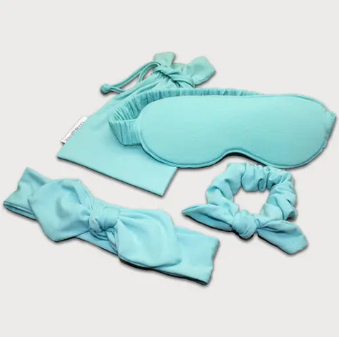 Sleepwear Accessories Set – Soft Eye Mask Headband Scrunchie | Made in USA Goodnighties  item