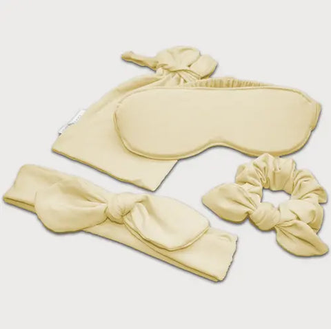 Sleepwear Accessories Set – Soft Eye Mask Headband Scrunchie | Made in USA Goodnighties  item
