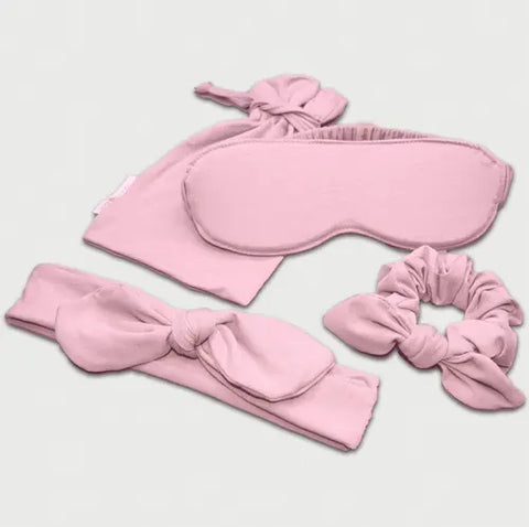 Sleepwear Accessories Set – Soft Eye Mask Headband Scrunchie | Made in USA Goodnighties  item
