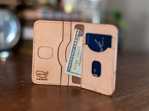 Slim Leather Wallet – Crafted Signature 6 Pocket | Made in USA by KC Laser Co KC Laser Co 