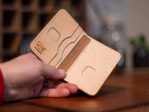 Slim Leather Wallet – Crafted Signature 6 Pocket | Made in USA by KC Laser Co KC Laser Co 