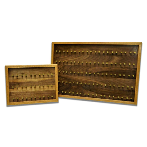 Small Brass Casing Challenge Coin Display Rack – Oak Walnut Wood | Made in USA Legacies of America Woodworking Company  Challenge Coin Display