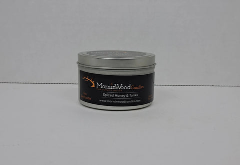 Spiced Honey Tonka Soy Candle 7oz Tin – Handcrafted Home Fragrance – MorninWood Candles | Made in USA MorninWood Candles  Candles