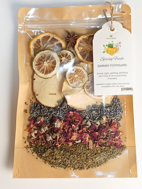 Spring Fresh Aromatic Simmer Potpourri Blend – Natural Floral Citrus Scent | Handcrafted in Maryland USA Forev'Herbs  Simmer Potpourri