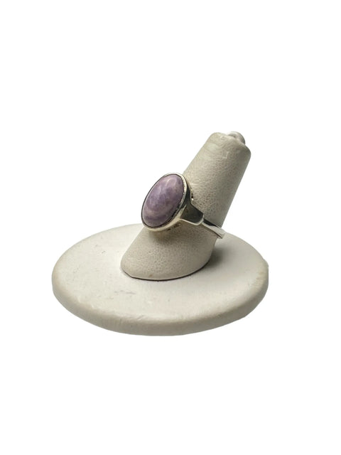 Sterling Silver Amethyst Ring – Genuine Purple Gemstone Oval Band | Handmade Jewelry Gift Made in USA Michelle Marie Boutique  Rings