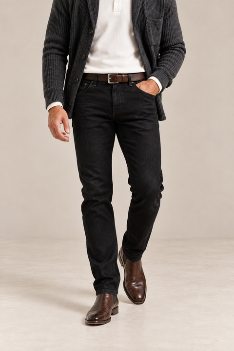 Slim Straight Black Stretch Jeans For Men – American Made Denim | Made in USA Marc Nelson  Denim Jeans