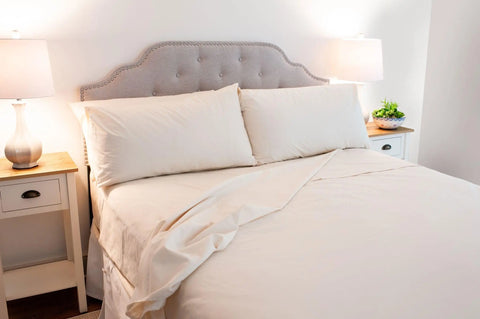 USA-Made 100% Cotton Flat Bed Sheet – Soft, Breathable & Single Size American Blossom Linens  Bed Sheets