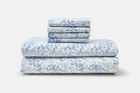 USA-Made Cotton Percale Bed Sheet Set – Crisp, Breathable & 100% American Grown Cotton American Blossom Linens  Bed Sheets
