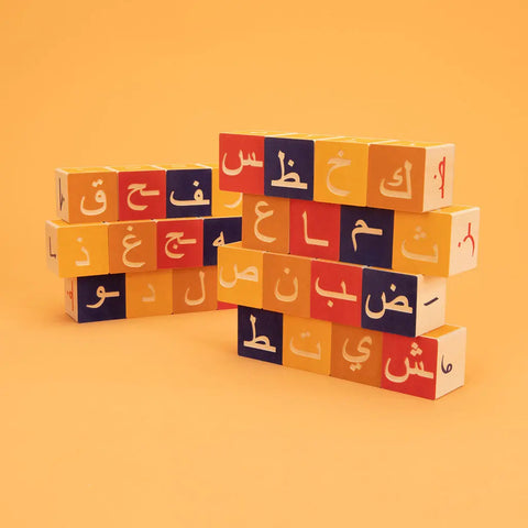 Uncle Goose Arabic Alphabet Blocks – 28 Wooden 1.75 Inch Cubes Educational Toy | Made in USA Uncle Goose  Languages