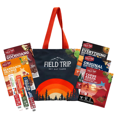 Field Trip Snack Tote Bag – Grass-Fed Beef Jerky Variety Pack | Made in USA Field Trip 
