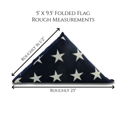 Walnut Burial Flag Display Case – 5x9.5 Ft Flag Memorial Keepsake | Made in USA Legacies of America Woodworking Company  Flag Display Case