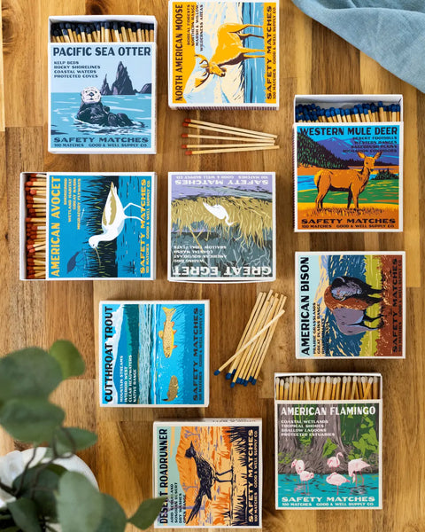 Western Mule Deer Cabin Matches Good & Well Supply Co. 