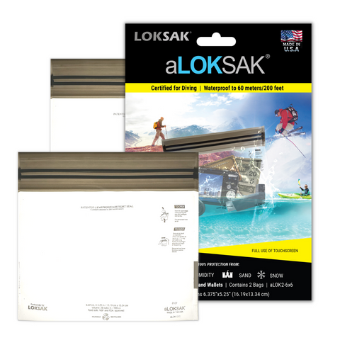 Aloksak Waterproof Element Proof Bag 6x6 Inch – Reusable 2 Pack | Made in USA LOKSAK  Purchase