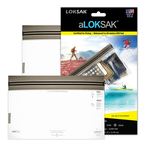 Aloksak Waterproof Element Proof Bag 9 Inch x 6 Inch – 2 Pack | Made in USA LOKSAK  Purchase