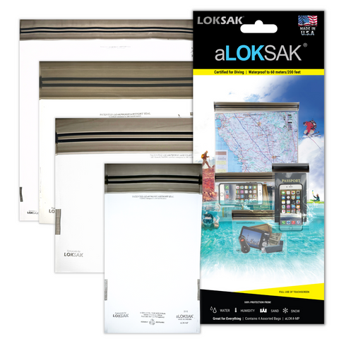 ALOKSAK Waterproof Medium Multi Pack – 4 Assorted Sizes | Made in USA LOKSAK  Purchase