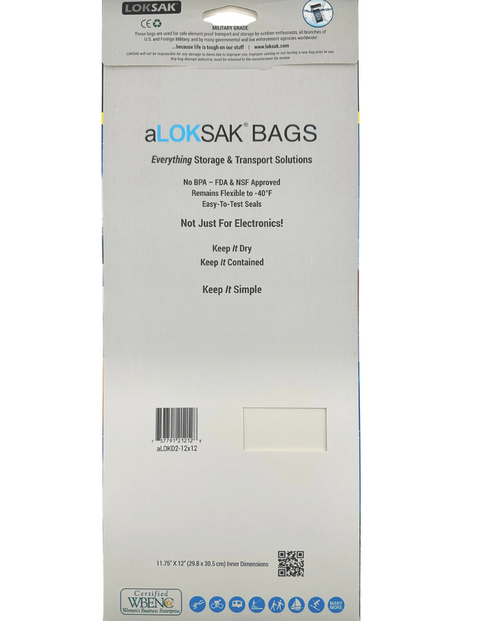 Aloksak Waterproof Storage Bags 12x12 Inch – 2 Pack | Made in USA LOKSAK  Purchase