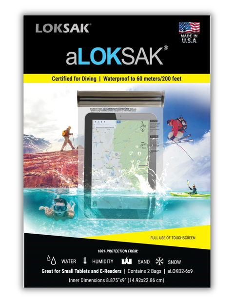 ALOKSAK Waterproof Element Proof Bag 6x9 Inch – 2 Pack | Made in USA LOKSAK  Purchase