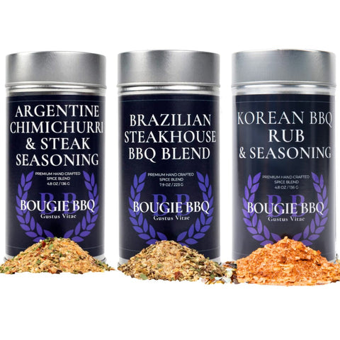 Gourmet Steak & Beef BBQ Spice Trio – Handcrafted 3-Pack Seasoning Set | Made in USA Gustus Vitae  Gourmet Seasonings