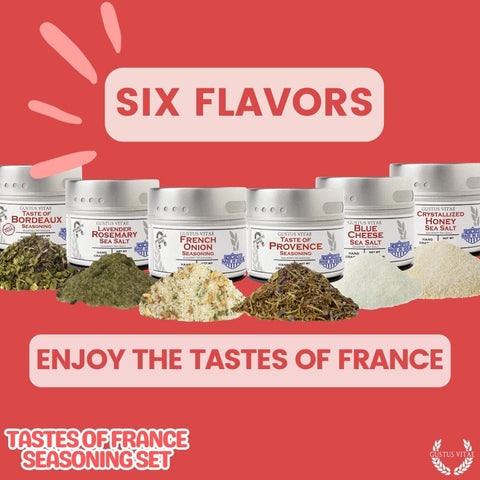 Artisanal French Seasoning Gift Set – Six Pack Gourmet Spice Blends | Made in USA Gustus Vitae  Collections & Gift Sets