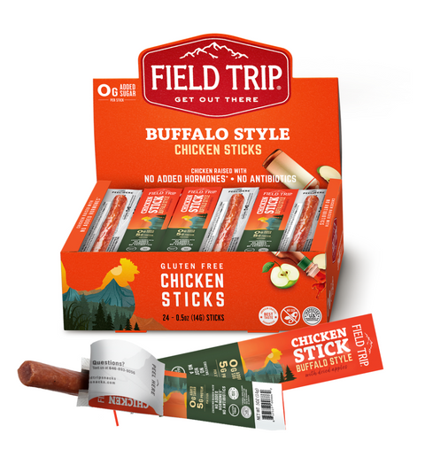 Field Trip Buffalo Style Chicken Sticks 0.5oz (24ct) – Gluten Free Protein Snack | Made in USA Field Trip 