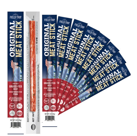 Field Trip Original Meat Stick 1oz – Grass-Fed Beef Snack – 10 Count | Made in USA Field Trip 