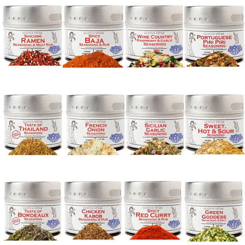 Gustus Vitae Gourmet Seasoning Set – 12 Pack Spice Collection | Made in USA Gustus Vitae  Collections & Gift Sets