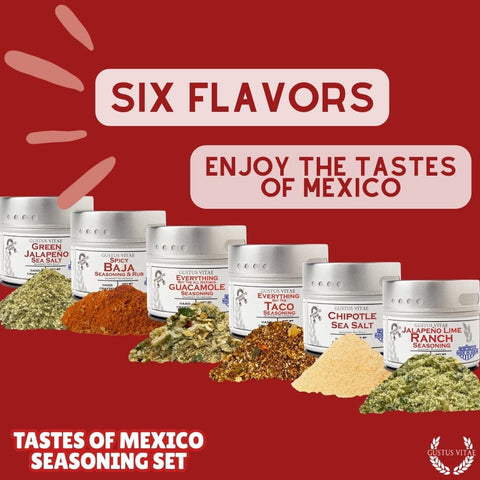Mexican Spice Blend Gift Set – Artisanal Seasonings Six Pack | Made in USA Gustus Vitae  Collections & Gift Sets