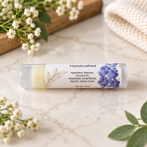 Natural Lip Balm Set With Keychain Holder – 0.15 OZ Tubes – Shea Butter Blend | Handmade In USA Frances Farm & Craft  Lip balm