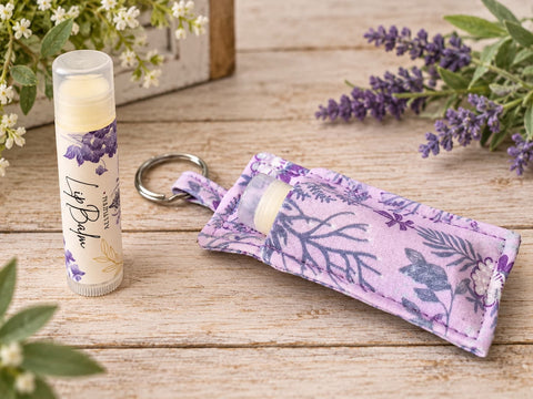 Natural Lip Balm Set With Keychain Holder – 0.15 OZ Tubes – Shea Butter Blend | Handmade In USA Frances Farm & Craft  Lip balm