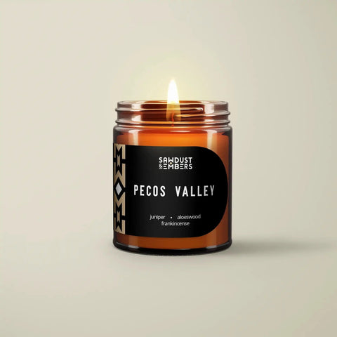 Pecos Valley Scented Candle 7.5 Oz – Handcrafted Apothecary Jar | Made in USA Sawdust & Embers  Apothecary Candles