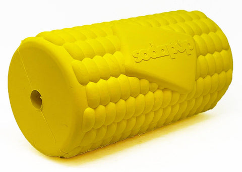 Durable Corn on the Cob Rubber Dog Treat Dispenser Toy – Power Chewer Safe | Made in USA SodaPup  Rubber Dog Toys