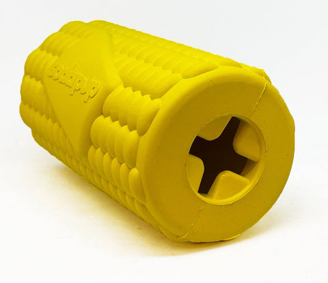 Durable Corn on the Cob Rubber Dog Treat Dispenser Toy – Power Chewer Safe | Made in USA SodaPup  Rubber Dog Toys
