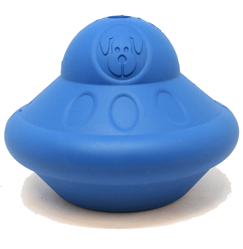 Durable Flying Saucer Dog Chew Toy – Interactive Treat Dispenser | Made in USA SodaPup  Rubber Dog Toys