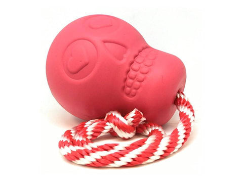 USA-K9 Durable Rubber Skull Dog Chew Toy – Tug and Treat Dispenser | Made in USA SodaPup  Rubber Dog Toys
