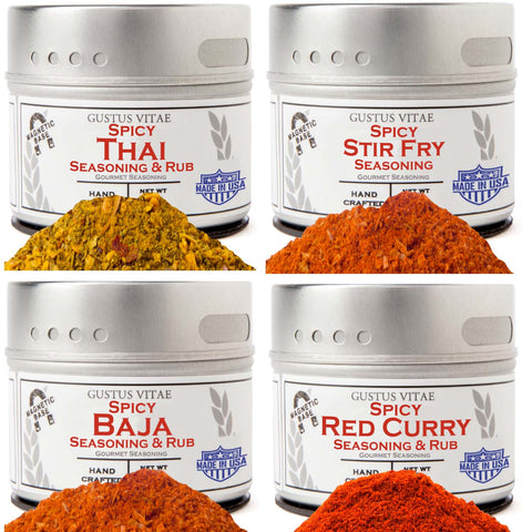 Gustus Vitae Spicy One Pot Seasoning Set – 4 Pack Gourmet Blends | Made in USA Gustus Vitae  Collections & Gift Sets
