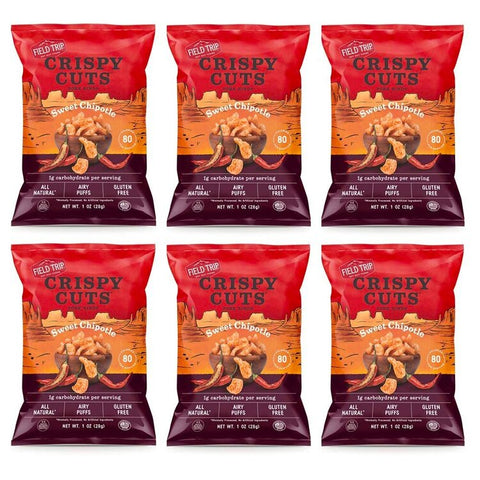 Field Trip Sweet Chipotle Pork Rinds 1oz Bags – Gluten Free Snack 6-Pack | Made in USA Field Trip 