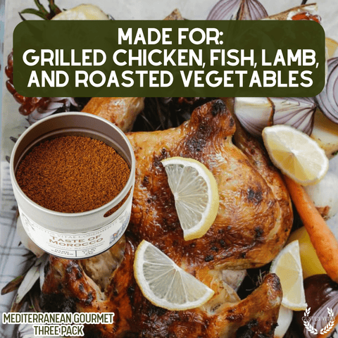 Mediterranean Spice Trio Set – Gourmet Seasoning Collection | Made in USA Gustus Vitae  Collections & Gift Sets