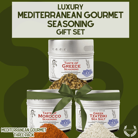 Mediterranean Spice Trio Set – Gourmet Seasoning Collection | Made in USA Gustus Vitae  Collections & Gift Sets