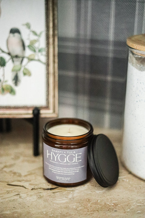 HYGGE Peppermint Vanilla Soy Candle 8oz – Handcrafted Aromatherapy | Made in USA Shanti + Tula  Home Decor