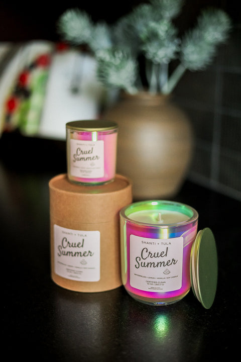 Cruel Summer Scented Soy Candle – 10 oz Prism Jar | Clean Burn & USA-Made by Shanti + Tula Shanti + Tula  HOME