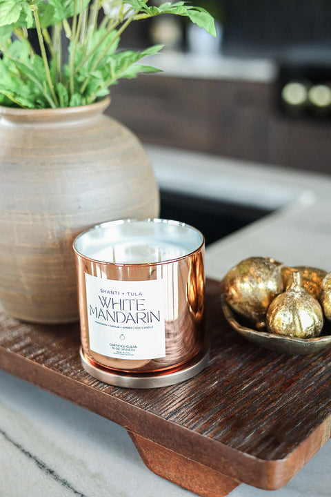 Copper Vessel 3-Wick Soy Candle | Clean-Burning & USA-Made | Luxury Gift-Ready Decor Shanti + Tula  Home Decor
