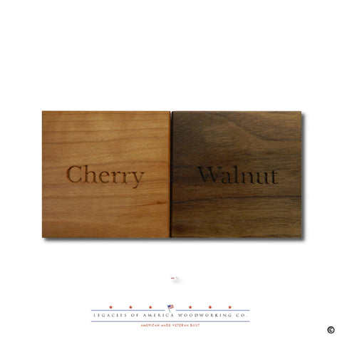 American Flag With Firefighter Cross Challenge Coin Display – Walnut & Cherry Wood Rack | Made in USA Legacies of America Woodworking Company  Challenge Coin Display